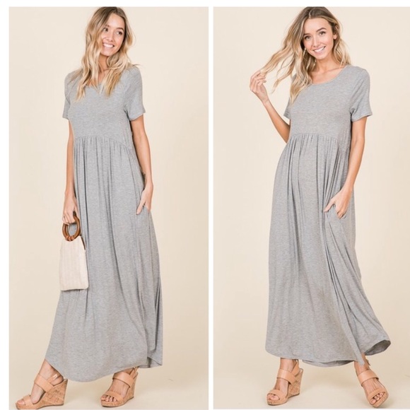 Dresses & Skirts - Gray Slip Maxi Dress🌞